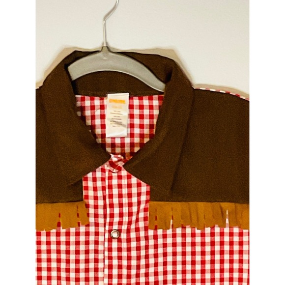 Gymboree cowboy gingham western shirt fringed Halloween costume boys girls 10 12 - Picture 2 of 11